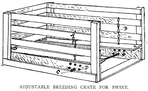 Adjustable Breeding Crate for Swine