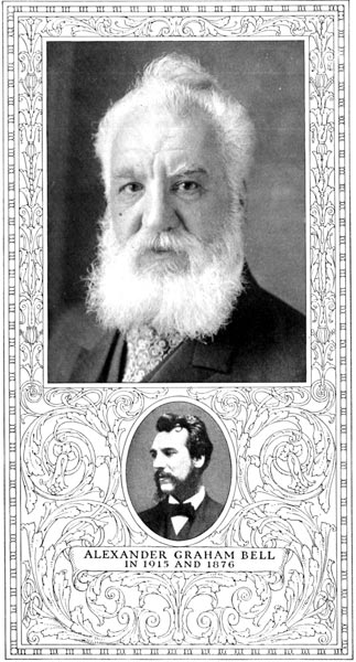 Alexander Graham Bell in 1915 and 1876