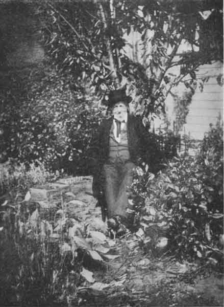 E. W. Maslin in the Garden of His Alameda Home