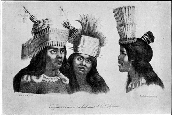 Head-Dresses Worn by the Natives of California in Their Dances (1816)