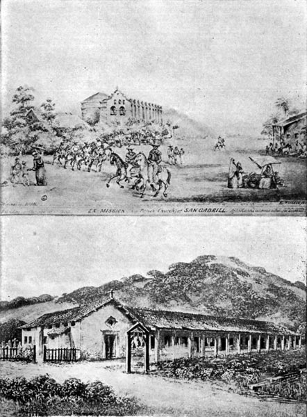Mission San Gabriel  - by Visher, Done in 1873 (top) and San Rafael Archangel (bottom)