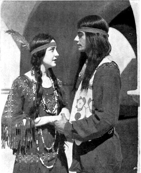 Indian Lad and His Sweetheart (Sanch and Anita) in Mission Play at San Gabriel
